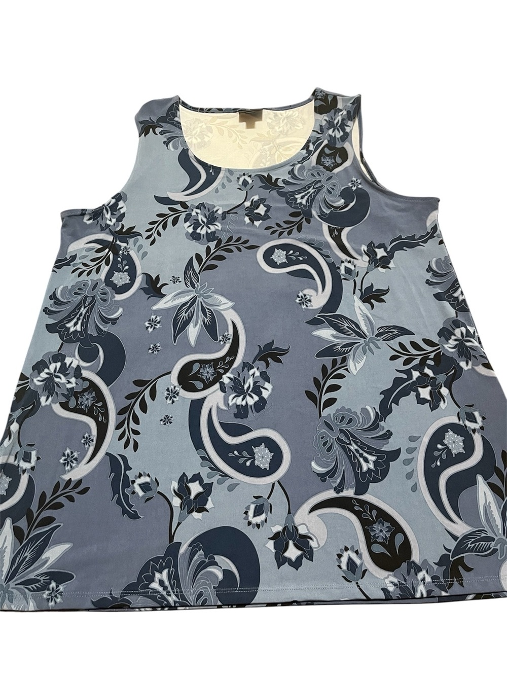 JM Collection Women’s Sleeves Printed Knit Dressing Tank Top